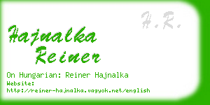 hajnalka reiner business card